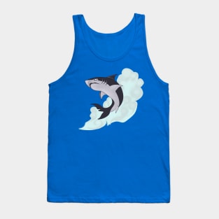 Shark with wave Tank Top